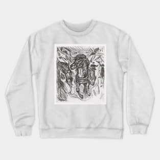 Galloping Horse by Edvard Munch Crewneck Sweatshirt